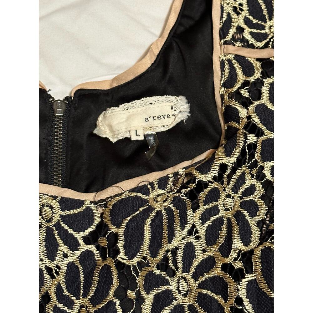 A'reve Black Embroidered Lace Dress - Picture 4 of 4